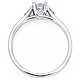 Three Stone Princess & Round Diamond Bridal Engagement Ring (0.37 ctw) thumb 1