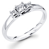 Three Stone Princess Diamond Trellis Engagement Ring (0.33 ctw) thumb 0