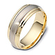 7.50 mm 18K Two-Tone Gold Wedding Band thumb 1