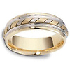 Striped 7mm 18K Two Tone Dora Wedding Band thumb 1