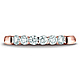 3mm 14K Rose Gold High Polish 6 Stone Benchmark Diamond Ring .48 ctw thumb 1