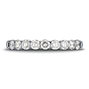 3mm 14K White Gold 9 Stone Benchmark Diamond Wedding Band .72ctw thumb 1