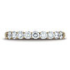 3mm 14K Yellow Gold 9 Stone Benchmark Diamond Wedding Band .72ctw thumb 1