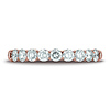 3mm 14K Rose Gold 9 Stone Benchmark Diamond Wedding Band .72ctw thumb 1